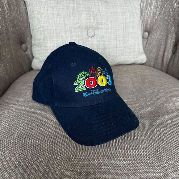 NWT 2003 Walt Disney World Baseball Cap Adult Navy Vintage Mickey Mouse - Picture 1 of 8